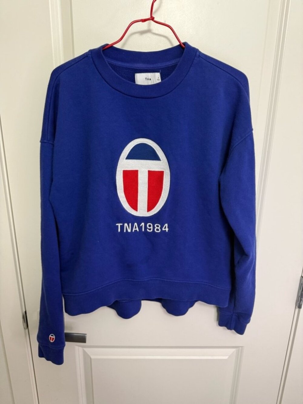 TNA Aritzia Women's Vibrant Blue Sweatshirt in size S